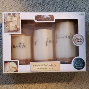 3 pc LED candle set